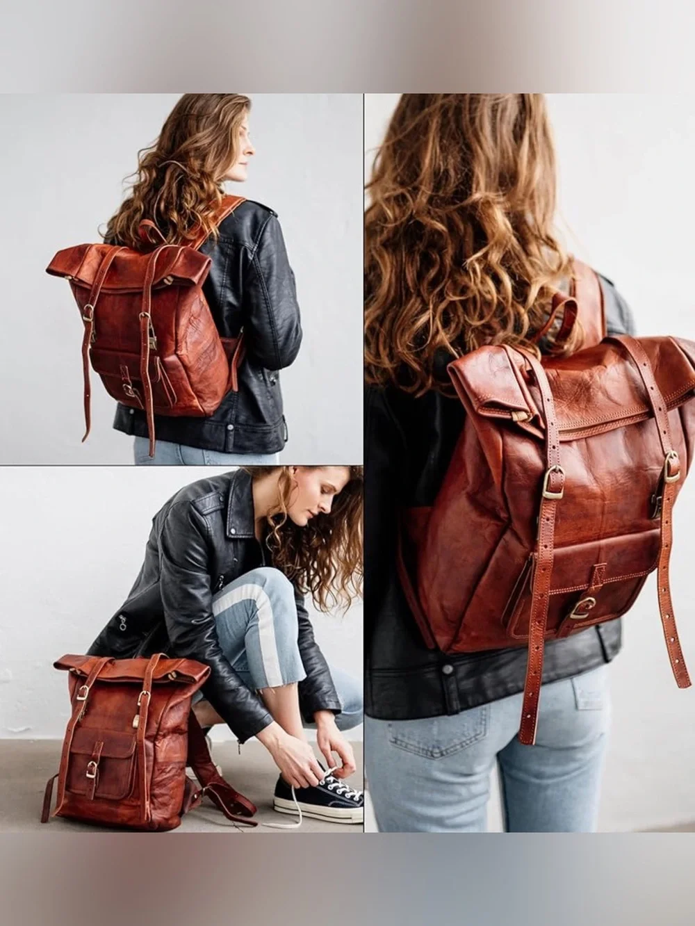 Vintage Hoffman Roll Top Backpack
